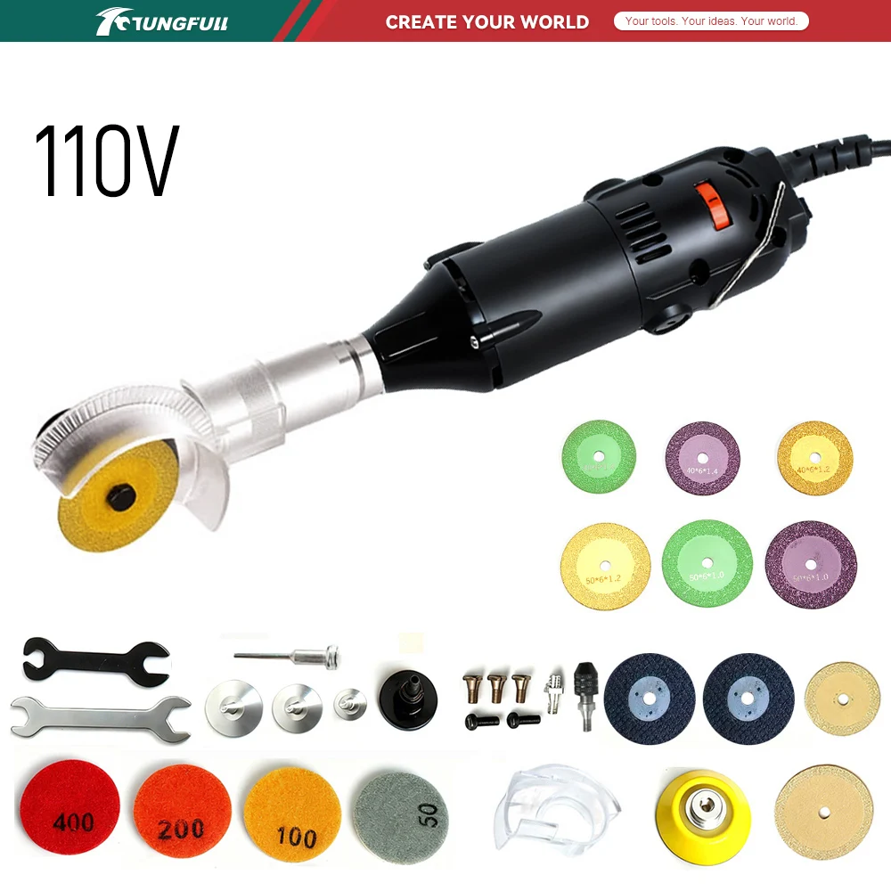 Electric Gadget - Mini-meuleuse d'angle électrique TUNGFULL 110V, outil