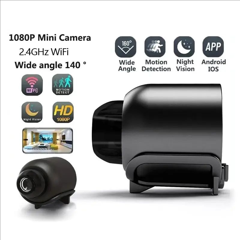 Compact Camera Mirrorless - Mini caméra HD 1080P WiFi sans