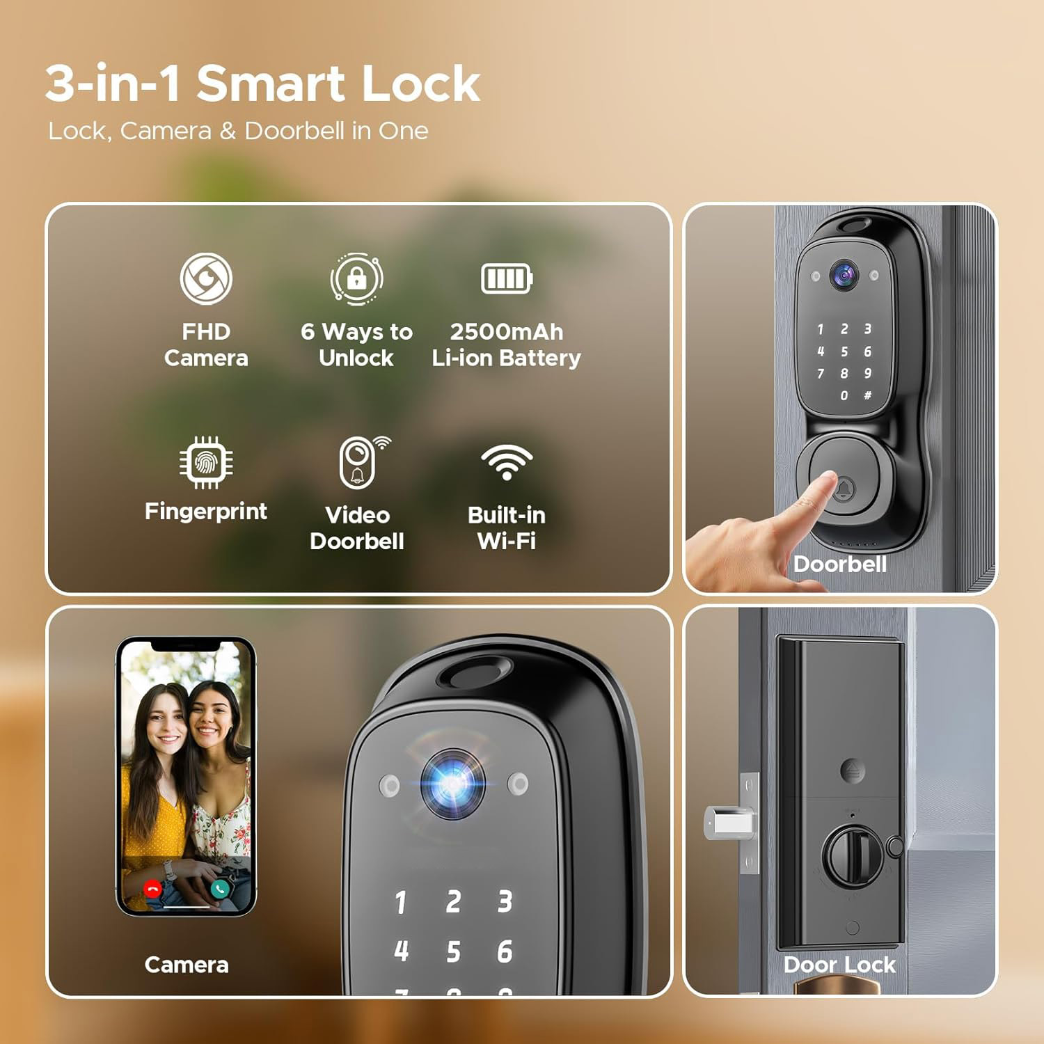Serrure de porte intelligente  - Electronics & Tech Gadgets avis et prix
